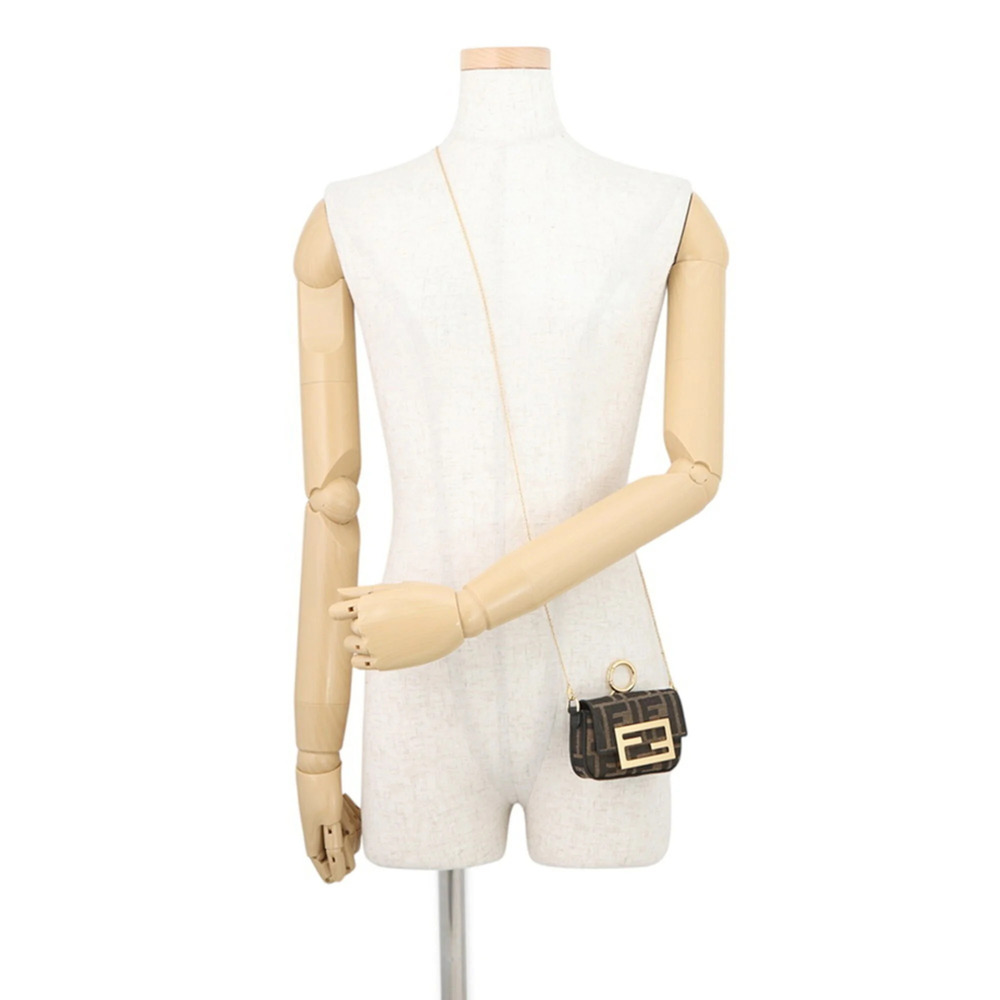 FENDI Brown Canvas Shoulder Bag - Picture 5 of 12